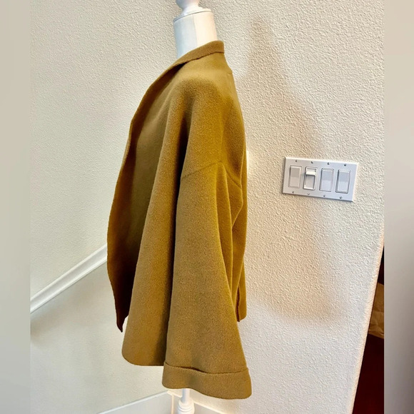 Maeve Anthropologie Structured Thick Shawl Coat w/ Bell Sleeves one sz excellent - Picture 2 of 6